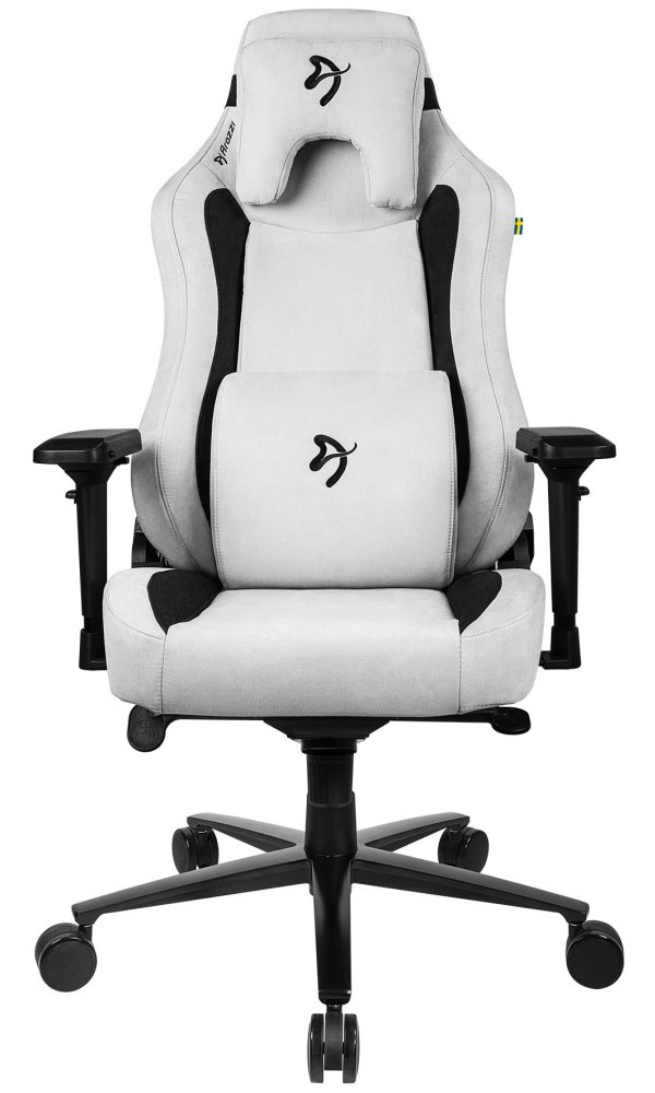 AROZZI herní židle VERNAZZA Supersoft Fabric Light Grey/ světle šedá