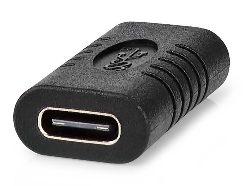 NEDIS USB adaptér/ USB 3.2 Gen 2/ USB-C zásuvka/ USB-C zásuvka/ 10 Gbps/ černý