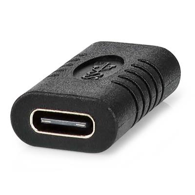 NEDIS USB adaptér/ USB 3.2 Gen 2/ USB-C zásuvka/ USB-C zásuvka/ 10 Gbps/ černý