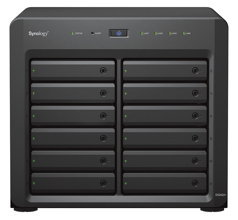 Synology DS2422+   12x SATA, 4GB RAM, 2x USB 3.0, 4x GbE, 1x PCIe
