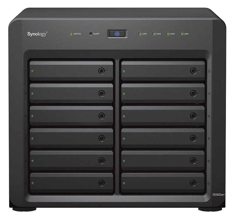Synology DS3622xs+   12x SATA, 16GB RAM, 2x USB 3.0, 2x GbE, 2x 10GbE, 1x PCIe
