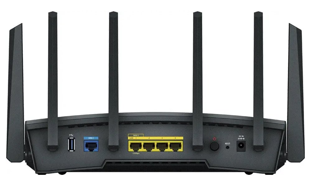 Synology RT6600ax Router 2,4GHz/ 5GHz 802.11a/b/g/n/ac/ax / 1x USB 3.2GEN1/ 1x 2,5GbE WAN/ LAN, 1x1GbE WAN, 3x1GbE LAN