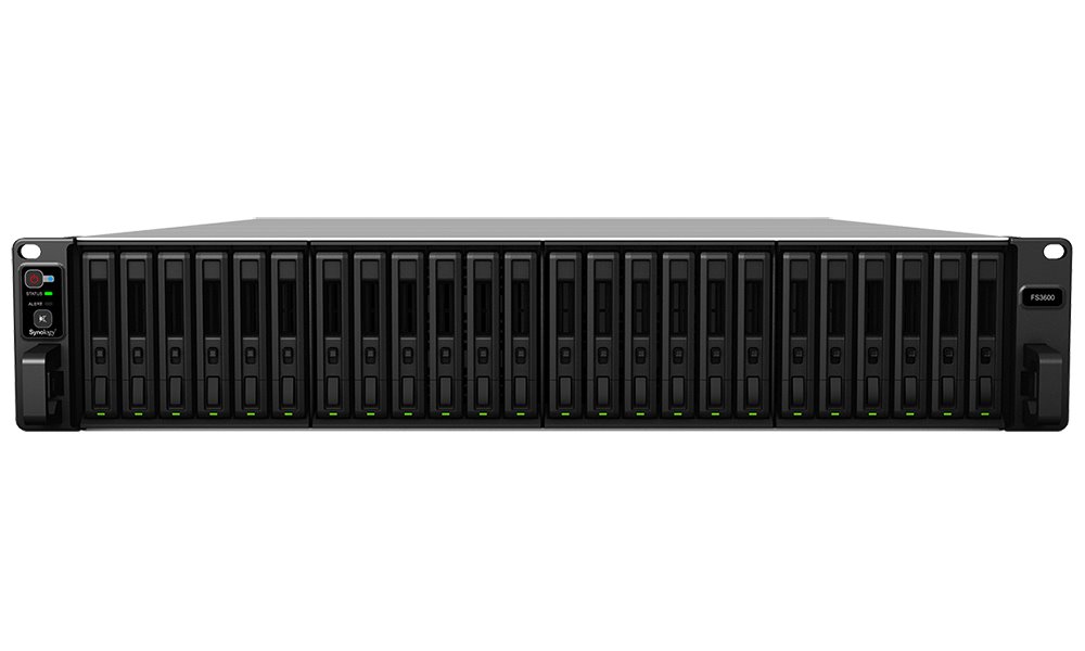 Synology FS3600 Flash Station   2U, 24x SAS, 16GB RAM, 2x 10Gb LAN, 4x 1Gb LAN, redund.zdroj, 1x PCIe
