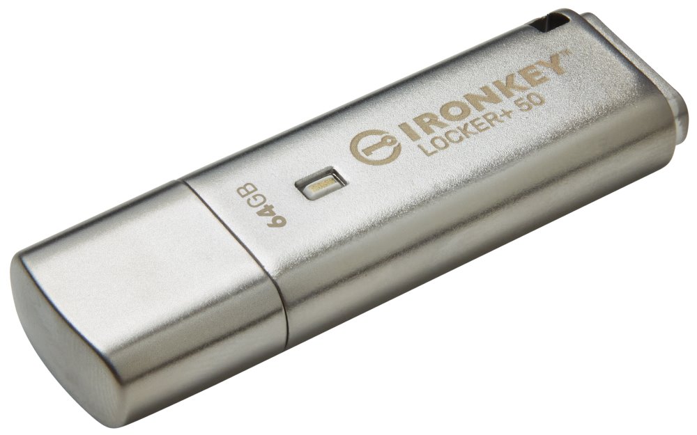 KINGSTON IronKey Locker+ 50  64GB / USB 3.2 / Šifrování XTS-AES