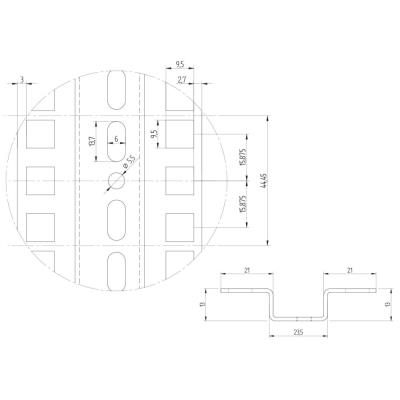 Triton Vertikální lišta 22U - středová (1 ks)