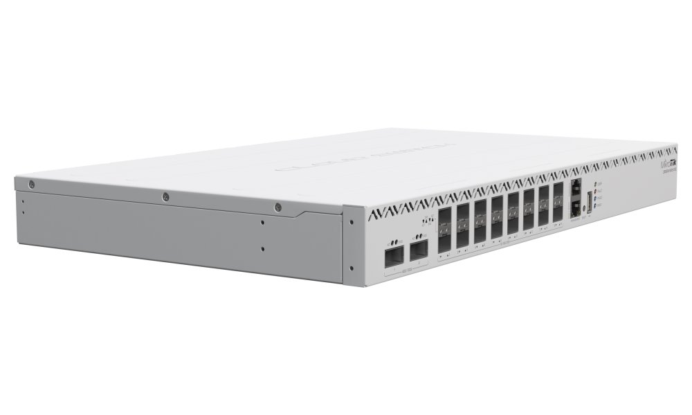 Mikrotik Cloud Switch CRS518-16XS-2XQ-RM, 650 MHz CPU, 64 MB RAM, 1x LAN, 2x QSFP28, 16x SFP28, 2x PSU, L6