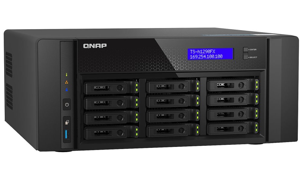 QNAP TS-h1290FX-7232P-64G   AMD EPYC, 64GB ECC RAM, 12x 2,5" U.2, 2x 2,5GbE 2x 25GbE