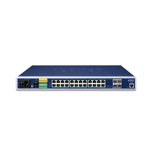 Planet IGSW-24040T v4 průmyslový L3 switch, 20x1Gb, 4x1Gb SFP, 36-60VDC, -40~75°C, IP30