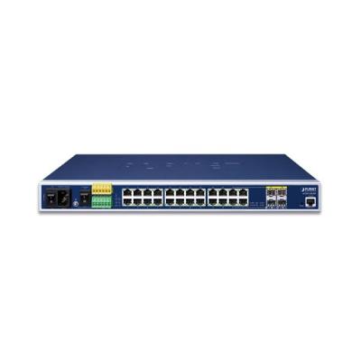 Planet IGSW-24040T v4 průmyslový L3 switch, 20x1Gb, 4x1Gb SFP, 36-60VDC, -40~75°C, IP30