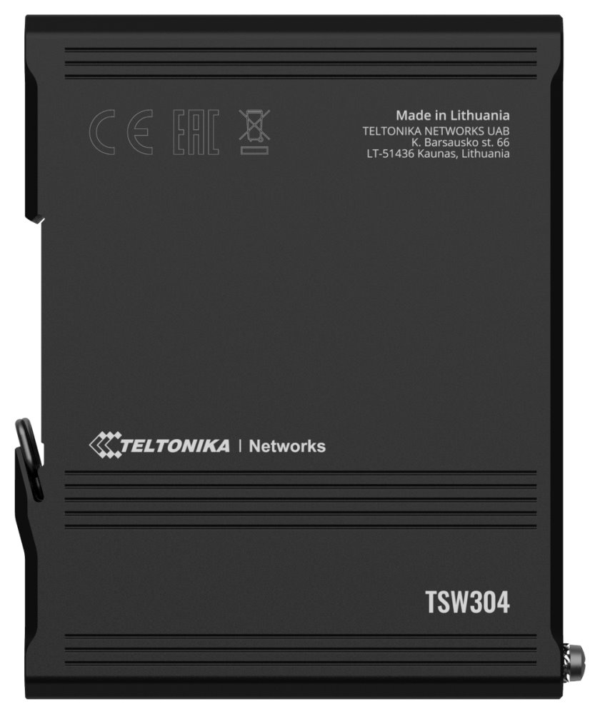 Teltonika průmyslový nemanažovaný switch na DIN lištu TSW304 4port 10/100/1000M