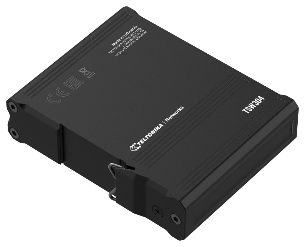 Teltonika průmyslový nemanažovaný switch na DIN lištu TSW304 4port 10/100/1000M