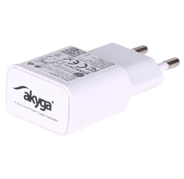 TRX Akyga AK-CH-11 USB nabíječka 220V/ 5V/ 2A/ 10W/ Quick Charge 3.0/ bílá