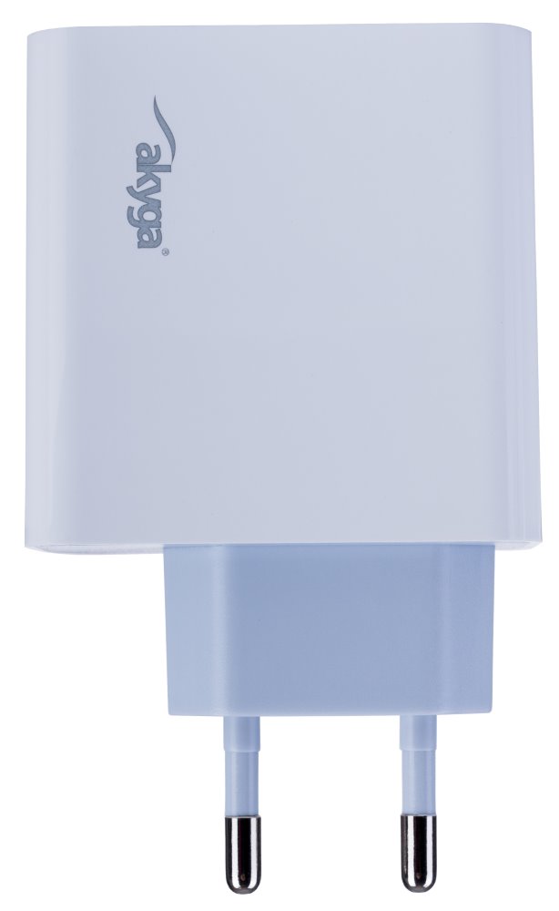 TRX Akyga AK-CH-14 USB nabíječka 220V/ 5-20V/ 45W/ USB-C + USB-A/ PD 3.0/ QC 3.0/ AFC/ FCP/ Apple 2.4A/ PPS/ bílá
