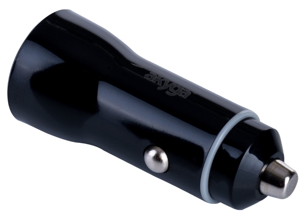 TRX Akyga AK-CH-16 USB nabíječka do auta/ 5-12V/ 36W/ USB-C + USB-A/ PD 3.0/ QC 3.0/ AFC/ FCP/ Apple 2.4A/ PPS/ černá