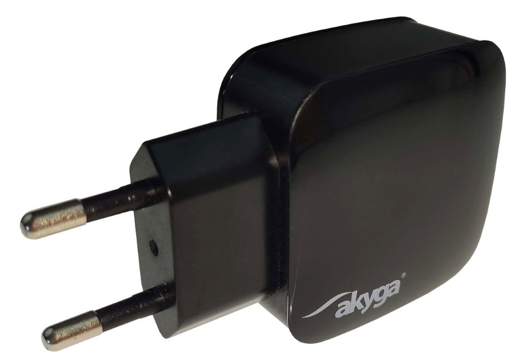 TRX Akyga AK-CH-06 USB nabíječka 220V/ 5V/ 2,1A/ 10W/ černá