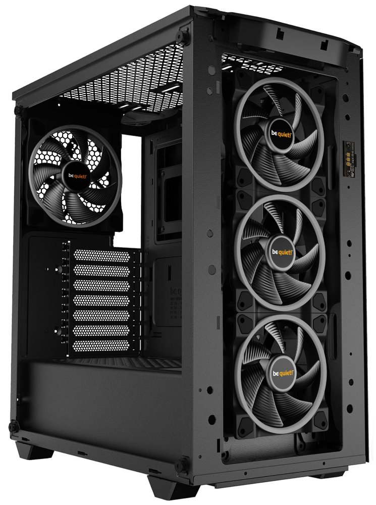 Be quiet! skříň PURE BASE 500FX / MidT / bez zdroje / USB 3.0 / 3x120mm ARGB + 1x140mm fans / průhledná bočnice / černá