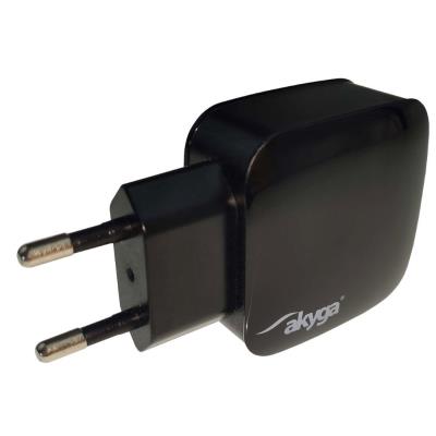TRX Akyga AK-CH-06 USB nabíječka 220V/ 5V/ 2,1A/ 10W/ černá