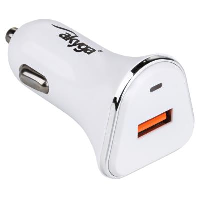 TRX Akyga AK-CH-07 USB nabíječka do auta 3A/ 15W/ Quick Charge 3.0/ bílá