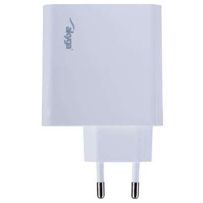 TRX Akyga AK-CH-15 USB nabíječka 220V/ 5-20V/ 65W/ USB-C + USB-A/ PD 3.0/ QC 3.0/ AFC/ FCP/ Apple 2.4A/ PPS/ bílá