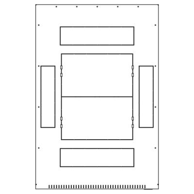 Triton 19" rozvaděč stojanový 37U/600x900, typ RT, nosnost 1200kg, perforované dveře, RAL7035, šedý