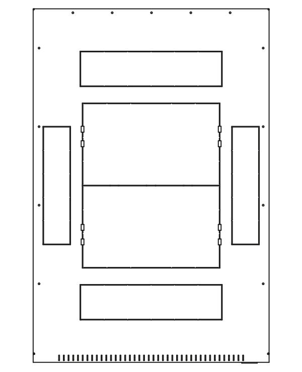 Triton 19" rozvaděč stojanový 42U/600x900, typ RT, nosnost 1200kg, skleněné dveře, RAL7035, šedý