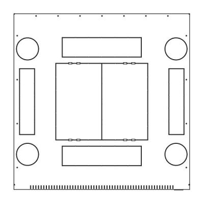 Triton 19" rozvaděč stojanový 42U/800x1000, typ RT, nosnost 1200kg, skleněné dveře, RAL7035, šedý