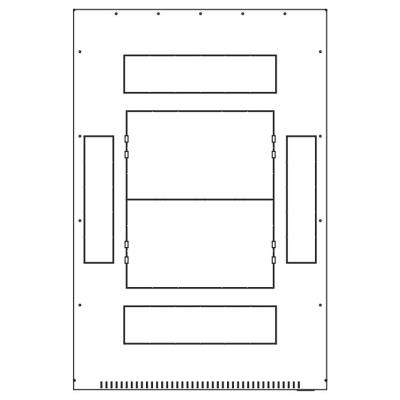 Triton 19" rozvaděč stojanový 42U/600x900, typ RT, nosnost 1200kg, skleněné dveře, RAL7035, šedý