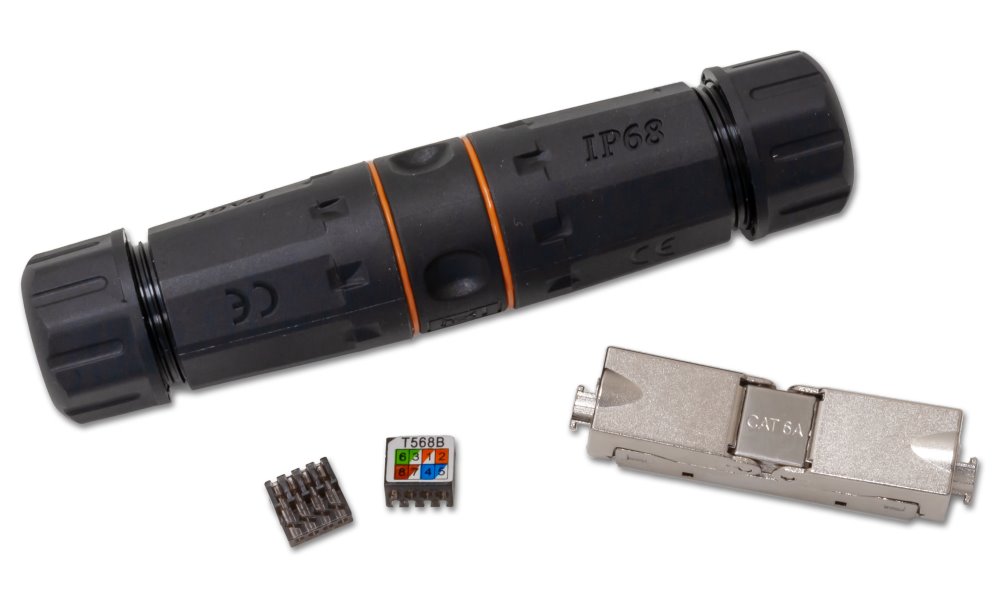 XtendLan spojka, CAT5e/6/6A, STP, voděodolná, instalace kabeláže bez narážení kabelů