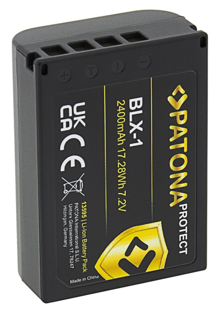 PATONA baterie pro foto Olympus BLX-1 2400mAh Li-Ion Protect OM-1