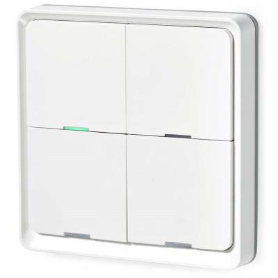 NEDIS chytrý nástěnný vypínač/ Zigbee 3.0/ nástěnný držák/ čtyři tlačítka/ bílý