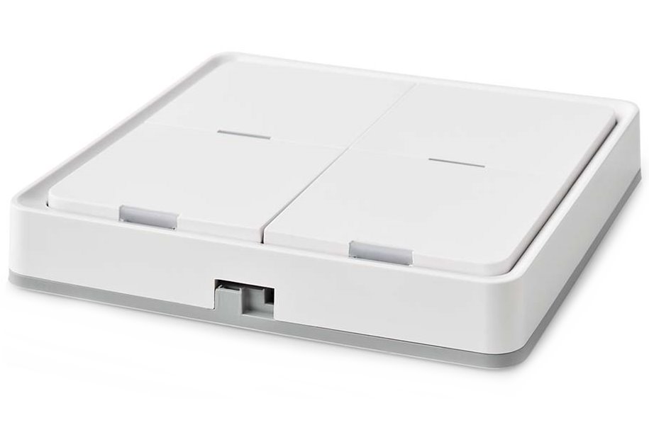 NEDIS chytrý nástěnný vypínač/ Zigbee 3.0/ nástěnný držák/ čtyři tlačítka/ bílý