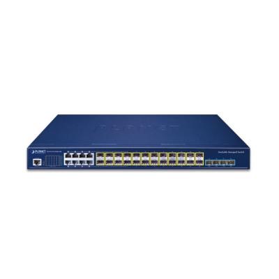 Planet SGS-6310-16S8C4XR L3 switch, 8x1Gb, 24x1Gb SFP, 4x10Gb SFP+, HW/IP stack, 2x power-in, VSF/Cluster