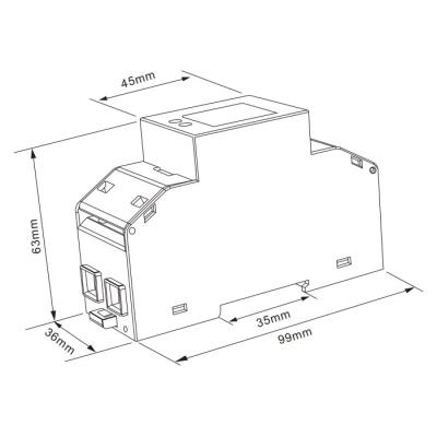 Eastron SDM230 Modbus elektroměr, jednofázový