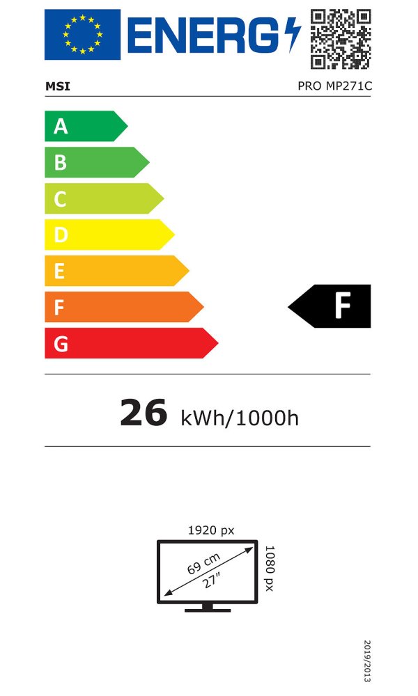 MSI PRO MP271C/ 27" zakřivený/ 1920x1080/ VA/1ms/ 250cd/m2/ 4000:1/ HDMI/ D-Sub/ černý