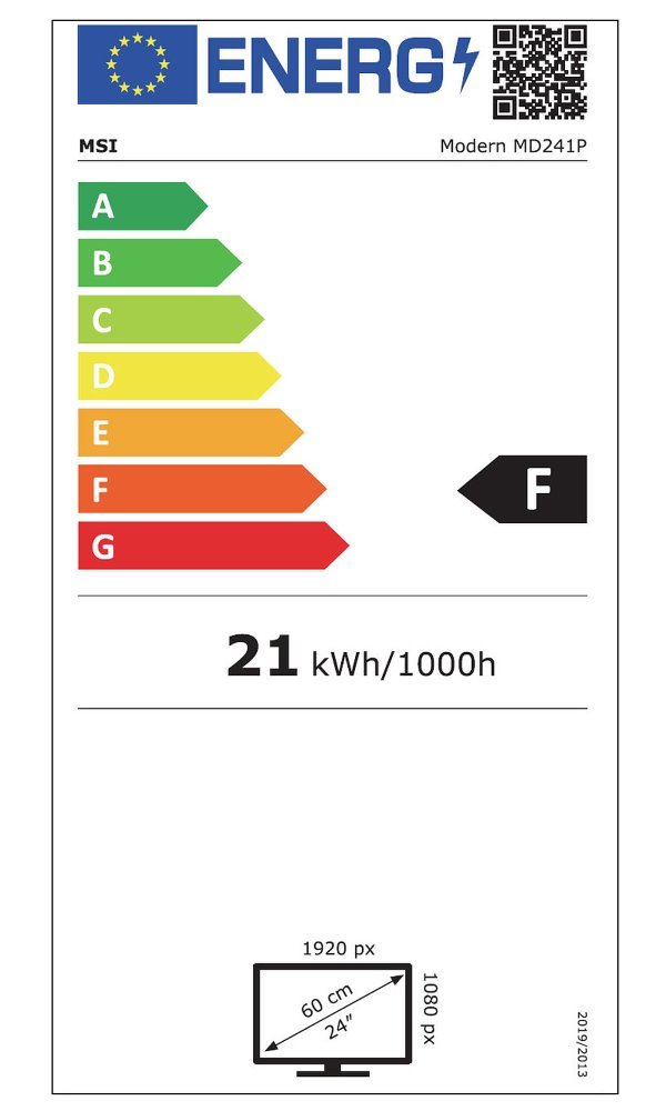 MSI Modern MD241P/ 24"/ 1920x1080/ IPS/5ms/ 250cd/m2/ 1000:1/ HDMI/ USB-C/ černý
