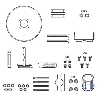 Ubiquiti UISP Dish - parabolická anténa, 5-6 GHz, zisk 30 dBi, pro airFiber 5XHD, Rocket 5AC Prism