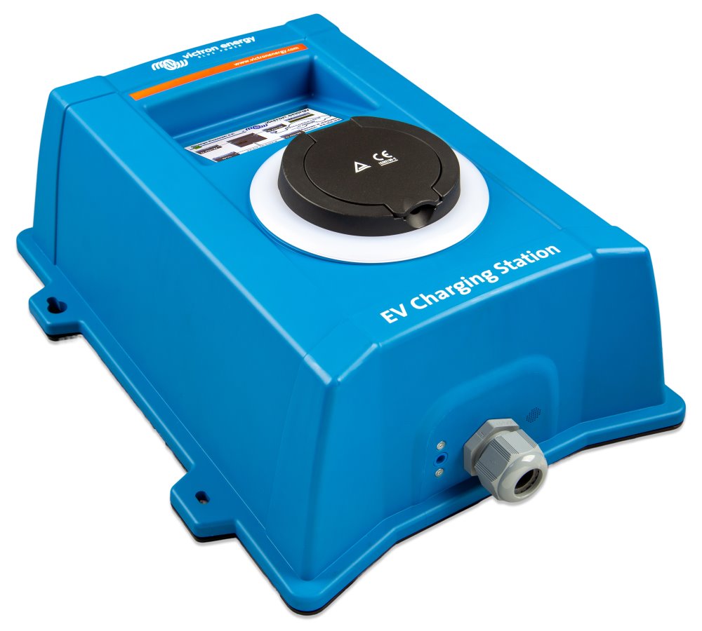 Victron EV nabíjecí stanice pro elektromobily, 22kW, 32A, 3f/1f, Type 2, LCD displej, bez kabelu