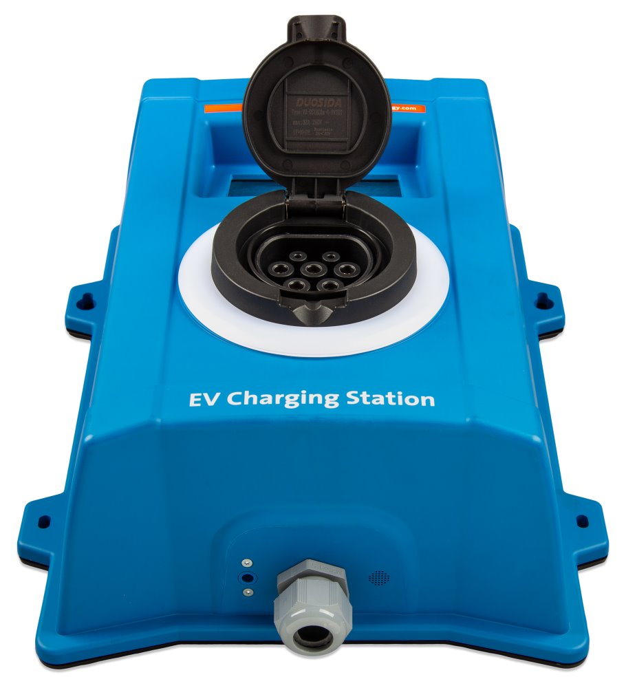 Victron EV nabíjecí stanice pro elektromobily, 22kW, 32A, 3f/1f, Type 2, LCD displej, bez kabelu