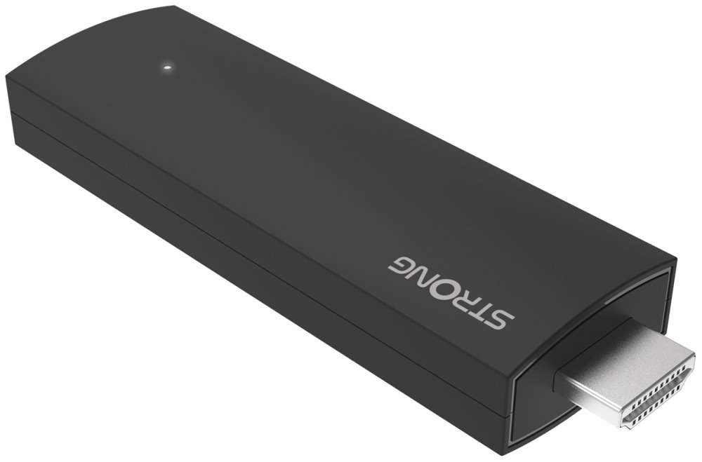 STRONG 4K Google TV stick SRT 41/ 4K Ultra HD/ H.265/ HDMI/ micro USB/ BT/ Wi-Fi/ Chromecast/ NETFLIX/ Android 11/ černý