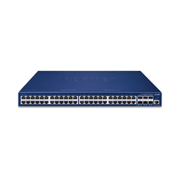 Planet SGS-6310-48T6X L3 switch, 48x1Gb, 6x10Gb SFP+, HW/IP stack, VSF/Cluster