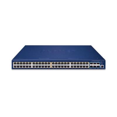 Planet SGS-6310-48P6XR L3 switch, 48x1Gb, 6x10Gb SFP+, 48x PoE 802.3at 740W, HW/IP stack, 2x power-in, VSF/Cluster