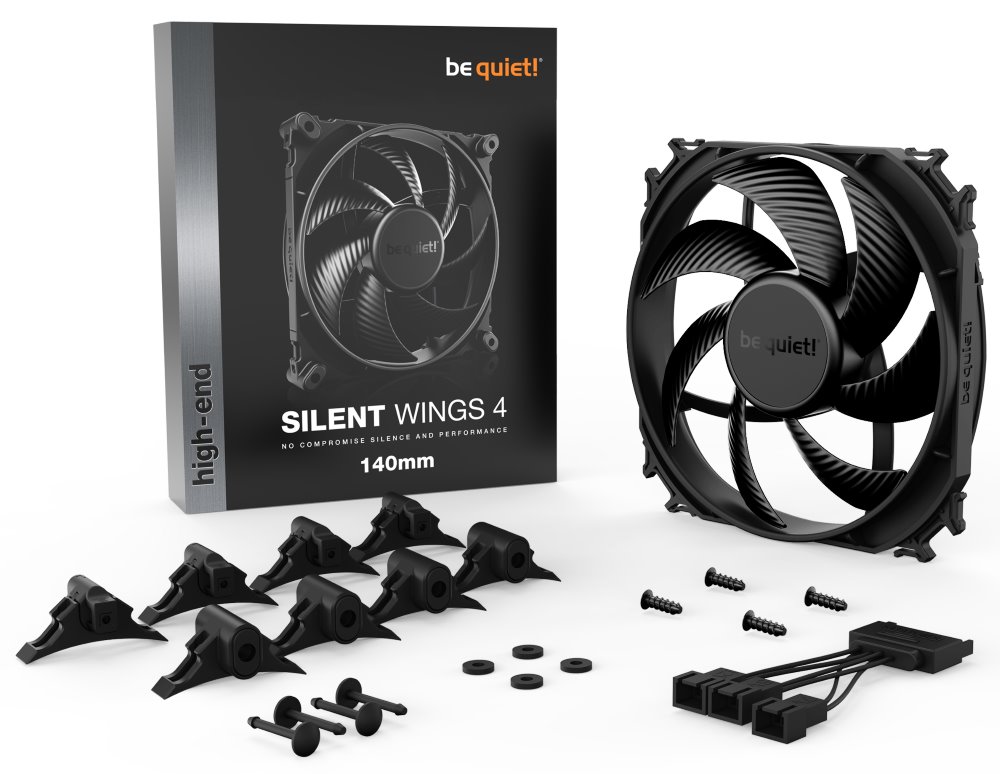 Be quiet! / ventilátor Silent Wings 4 / 140mm / 3-pin / 13,6dBA