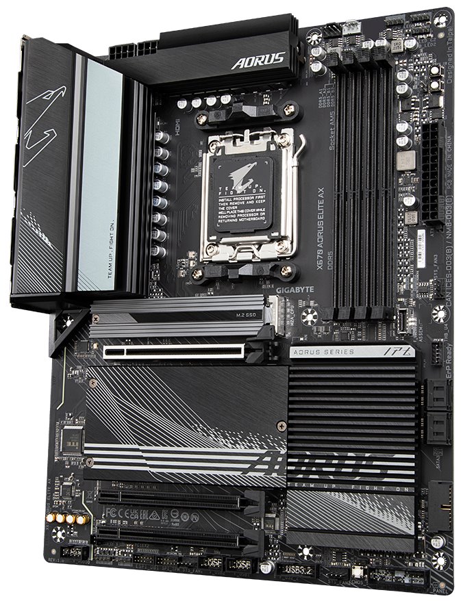 GIGABYTE X670 AORUS ELITE AX / AMD X670 / AM5 / 4x DDR5 DIMM / 4x M.2 / HDMI / USB-C / WiFi / ATX