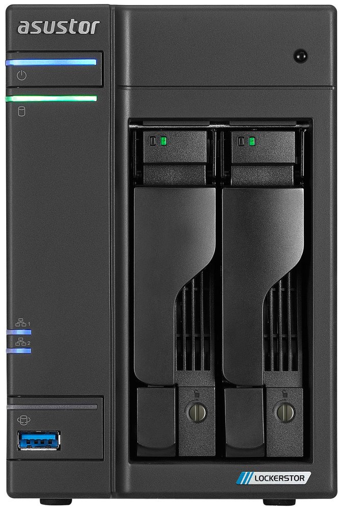 Asustor NAS AS6702T / 2x 2,5"/3,5" SATA III/ Celeron N5105 2.0 GHz/ 4GB/ 2x 2.5GbE/ 4x M.2/ 2x USB 3.2/ HDMI+IR