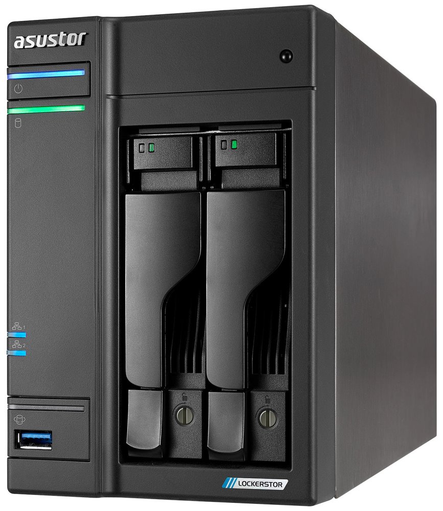 Asustor NAS AS6702T / 2x 2,5"/3,5" SATA III/ Celeron N5105 2.0 GHz/ 4GB/ 2x 2.5GbE/ 4x M.2/ 2x USB 3.2/ HDMI+IR