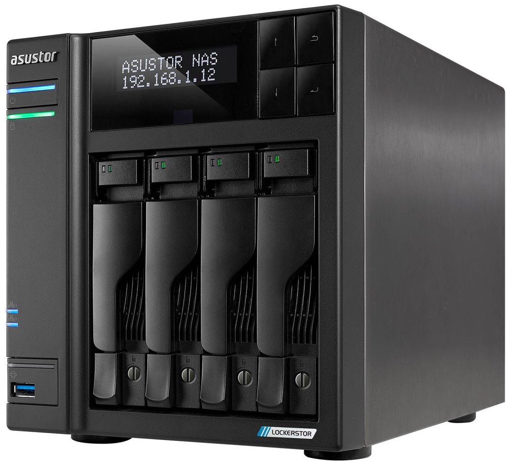 Asustor NAS AS6704T / 4x 2,5"/3,5" SATA III/ Celeron N5105 2.0 GHz/ 4GB/ 2x 2.5GbE/ 4x M.2/ PCIe / 2x USB 3.2/ HDMI+IR
