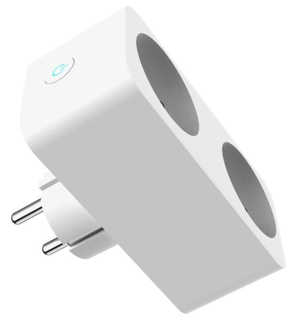 IMMAX NEO LITE SMART chytrá vnitřní 2 zásuvka s kolíkem (typ E)/ 16A/ Wi-Fi/ Google Assistant/ Amazon Alexa/ LIDL/ TUYA