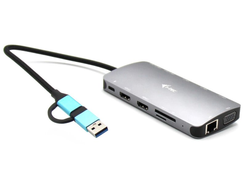 i-tec dokovací stanice USB 3.0/ USB-C/ TB/ USB-C 3.2/ 4x USB-A/ 2x HDMI/ VGA/ LAN/ micro SD/SD/ PD 100W
