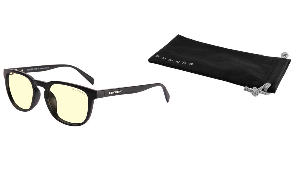 GUNNAR kancelářske/herní brýle OAKLAND ONYX * jantarová skla * BLF 65 * NATURAL focus