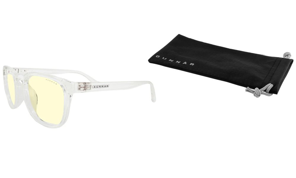 GUNNAR kancelářske/herní brýle OAKLAND CRYSTAL * jantarová skla * BLF 65 * GUNNAR focus